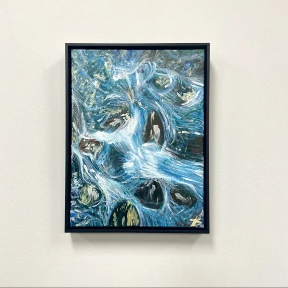 Original Artwork Acrylic Painting ~ River Rocks - Picture 2 of 5